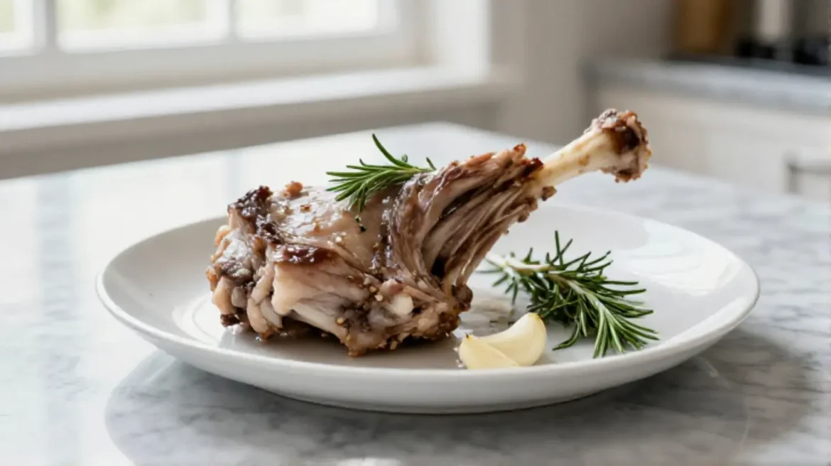 Delizioso agnello in friggitrice ad aria, succoso e croccante.