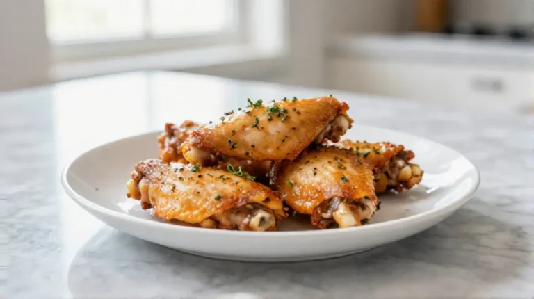 Deliziose ali di pollo preparate in friggitrice ad aria.