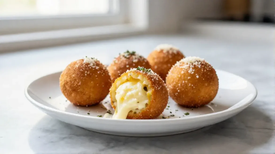Arancini croccanti preparati in friggitrice ad aria.
