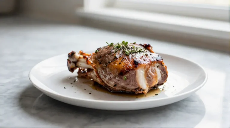 Deliziosa arista di maiale preparata in friggitrice ad aria.