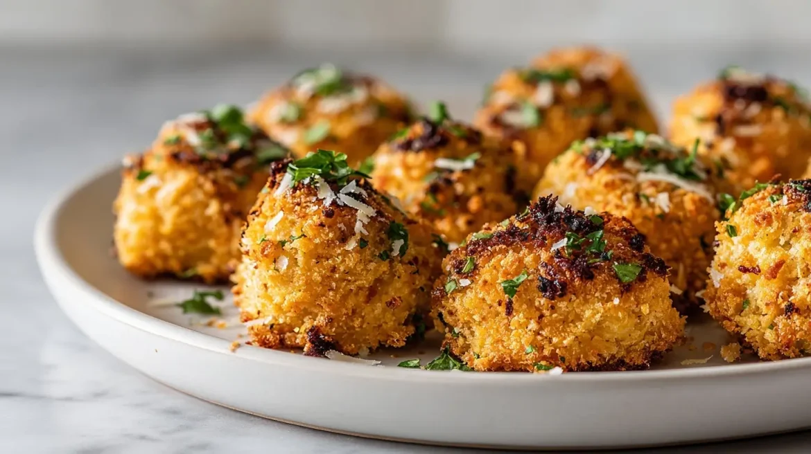 Deliziosi bocconcini di pollo preparati in friggitrice ad aria.