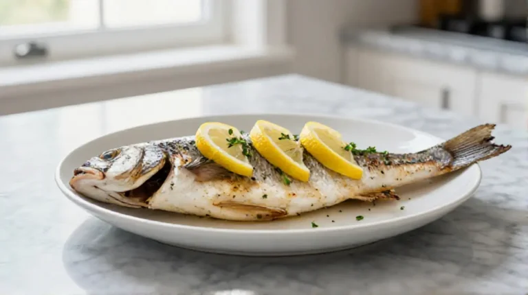 Delizioso branzino cucinato in friggitrice ad aria per una croccantezza perfetta.