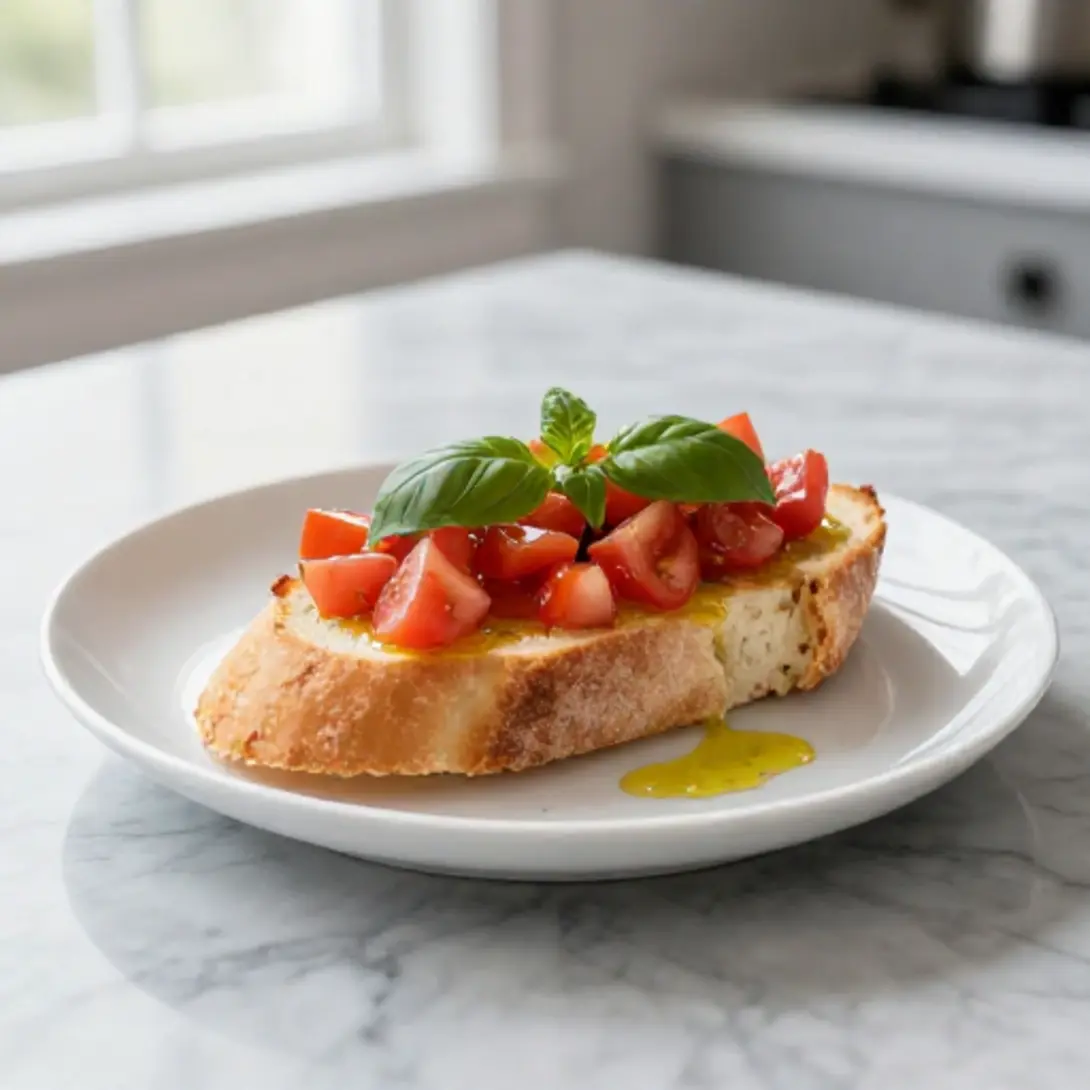 Bruschetta in friggitrice ad aria, perfetta per ogni occasione.