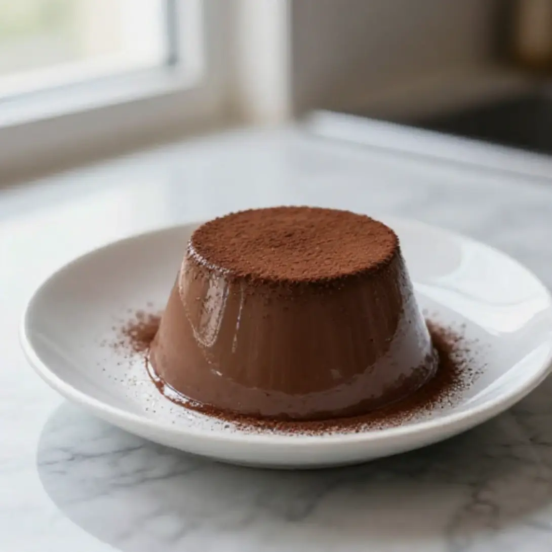 Goditi il budino al cioccolato fatto in friggitrice ad aria.