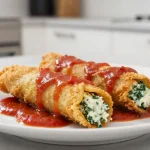 Deliziosi cannelloni croccanti preparati nella friggitrice ad aria per un pieno di gusto.