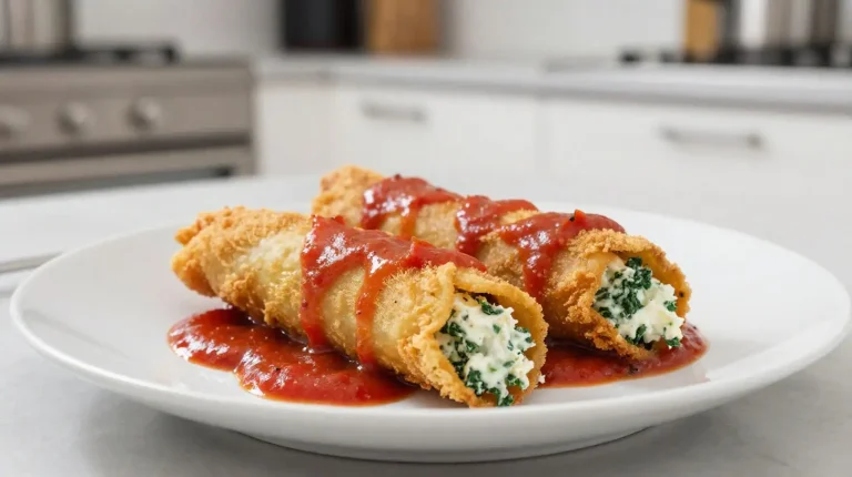 Deliziosi cannelloni croccanti preparati nella friggitrice ad aria per un pieno di gusto.