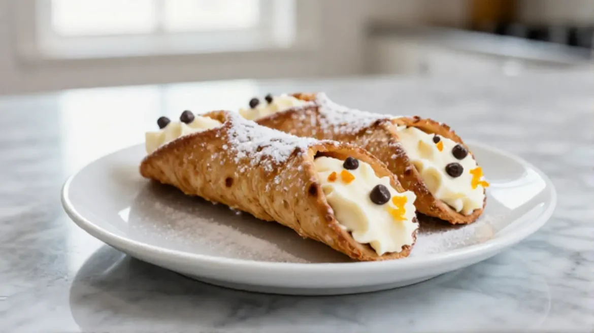 Deliziosi cannoli siciliani preparati nella friggitrice ad aria