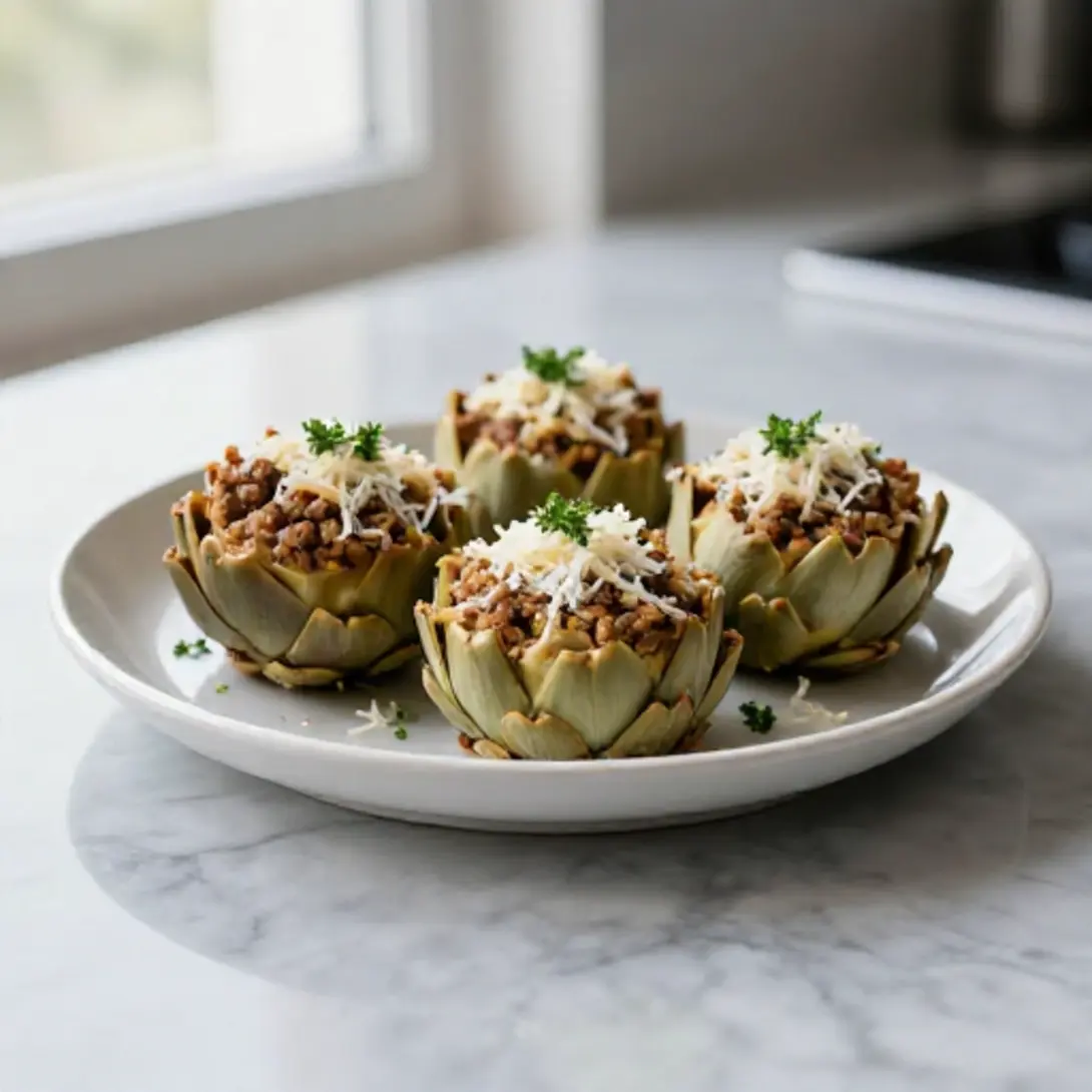 Carciofi ripieni in friggitrice ad aria, una ricetta irresistibile.