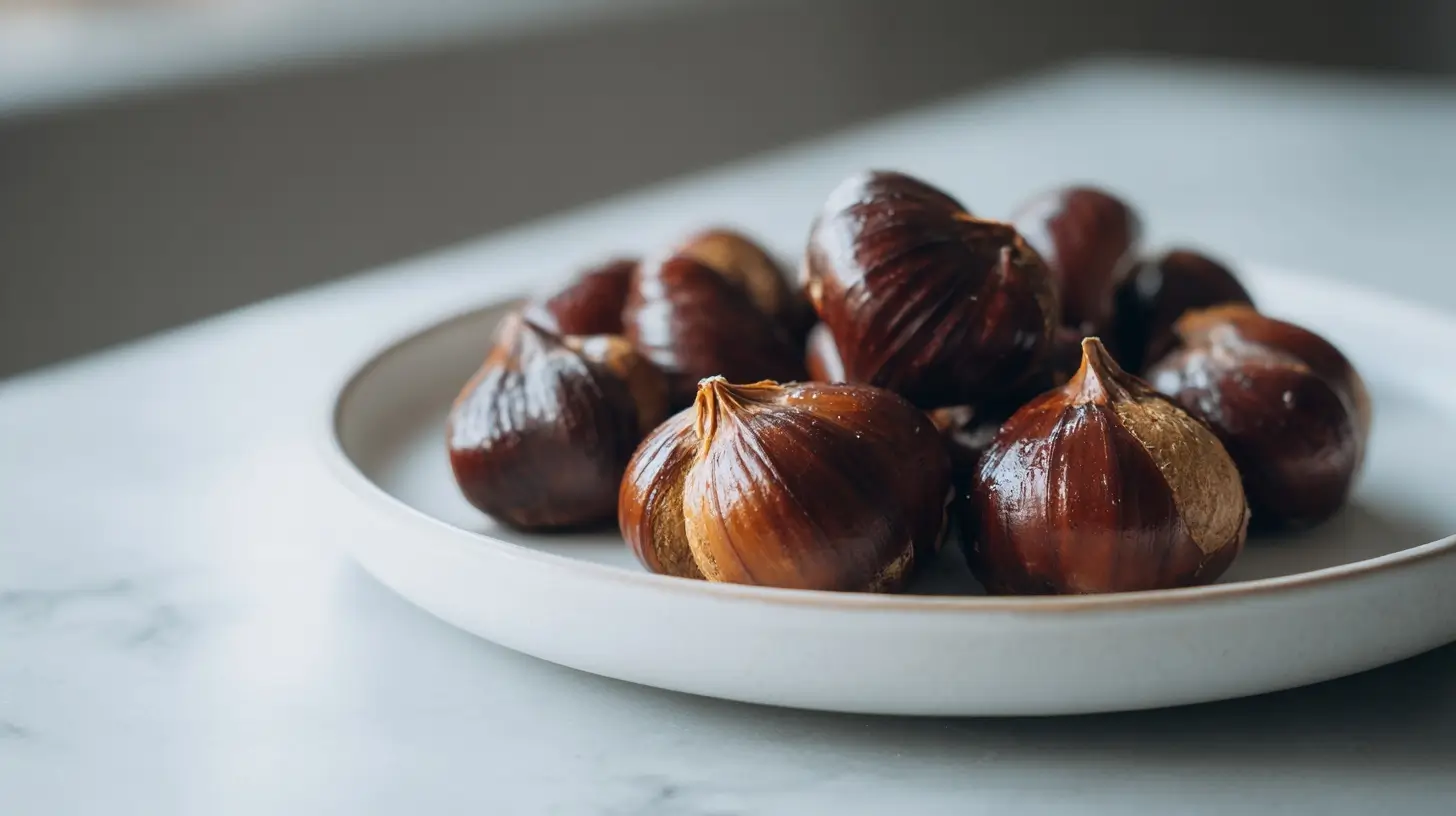 Deliziose castagne in friggitrice ad aria, croccanti e gustose.