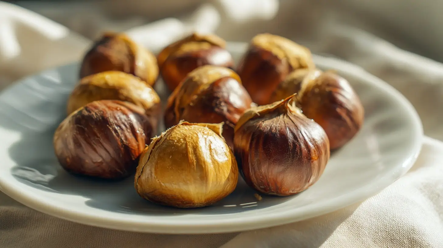 Preparazione delle castagne in friggitrice ad aria con metodo prima in acqua.