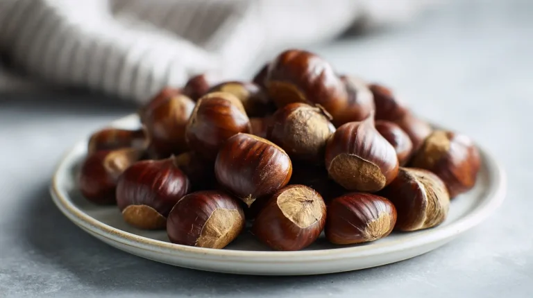 Deliziose castagne cotte nella friggitrice ad aria.