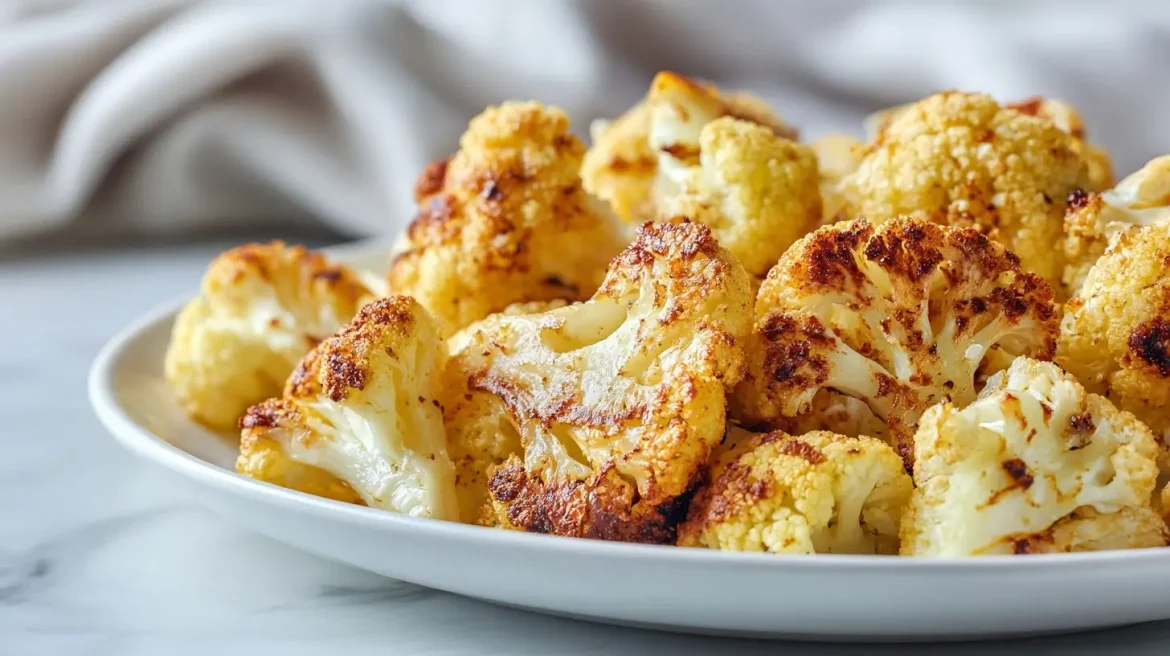 Cavolfiore croccante preparato in friggitrice ad aria.