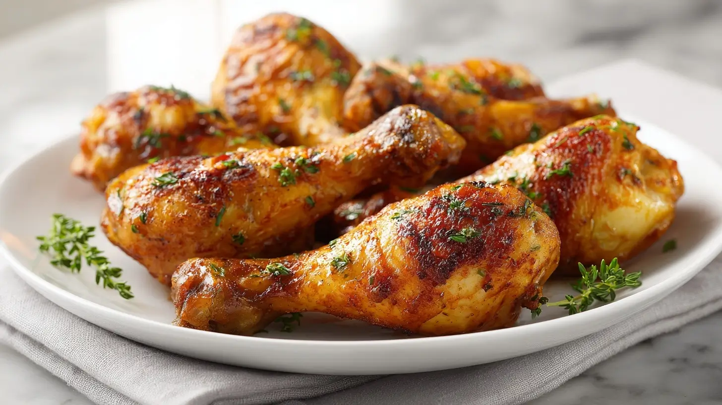 Deliziose cosce di pollo cotte in friggitrice ad aria, croccanti e succose.