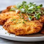 Deliziosa cotoletta in friggitrice ad aria per una cena leggera e gustosa.