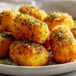 Deliziose crocchette di patate preparate in friggitrice ad aria.