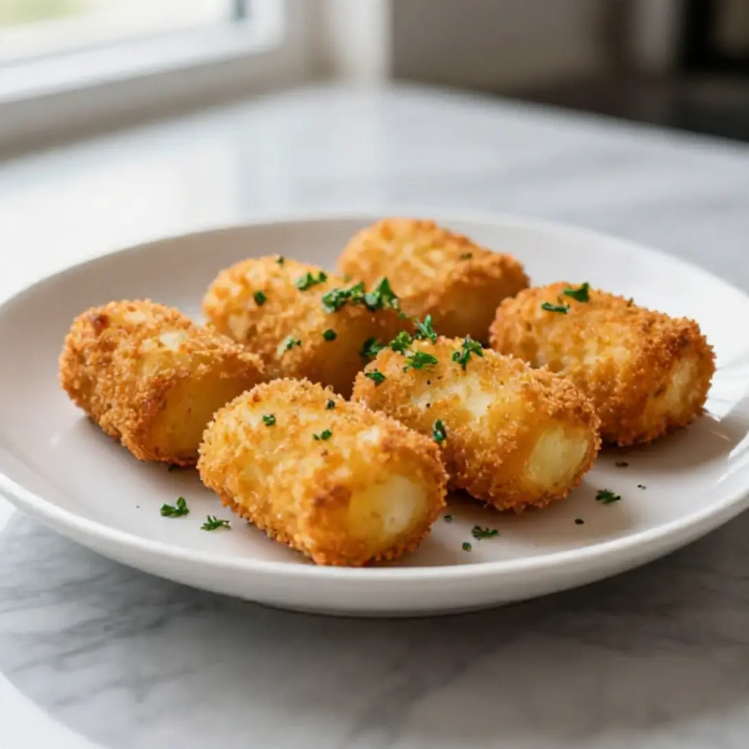 Deliziosi crocchè di patate fritti ad aria, ideali per ogni occasione.