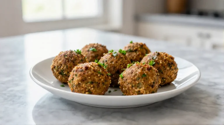 Deliziosi falafel preparati in friggitrice ad aria.