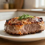 Succulento filetto di manzo cotto in friggitrice ad aria, perfetto per una cena gustosa.