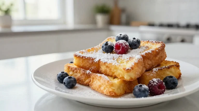 Deliziosa french toast preparata nella friggitrice ad aria, morbida e dorata.