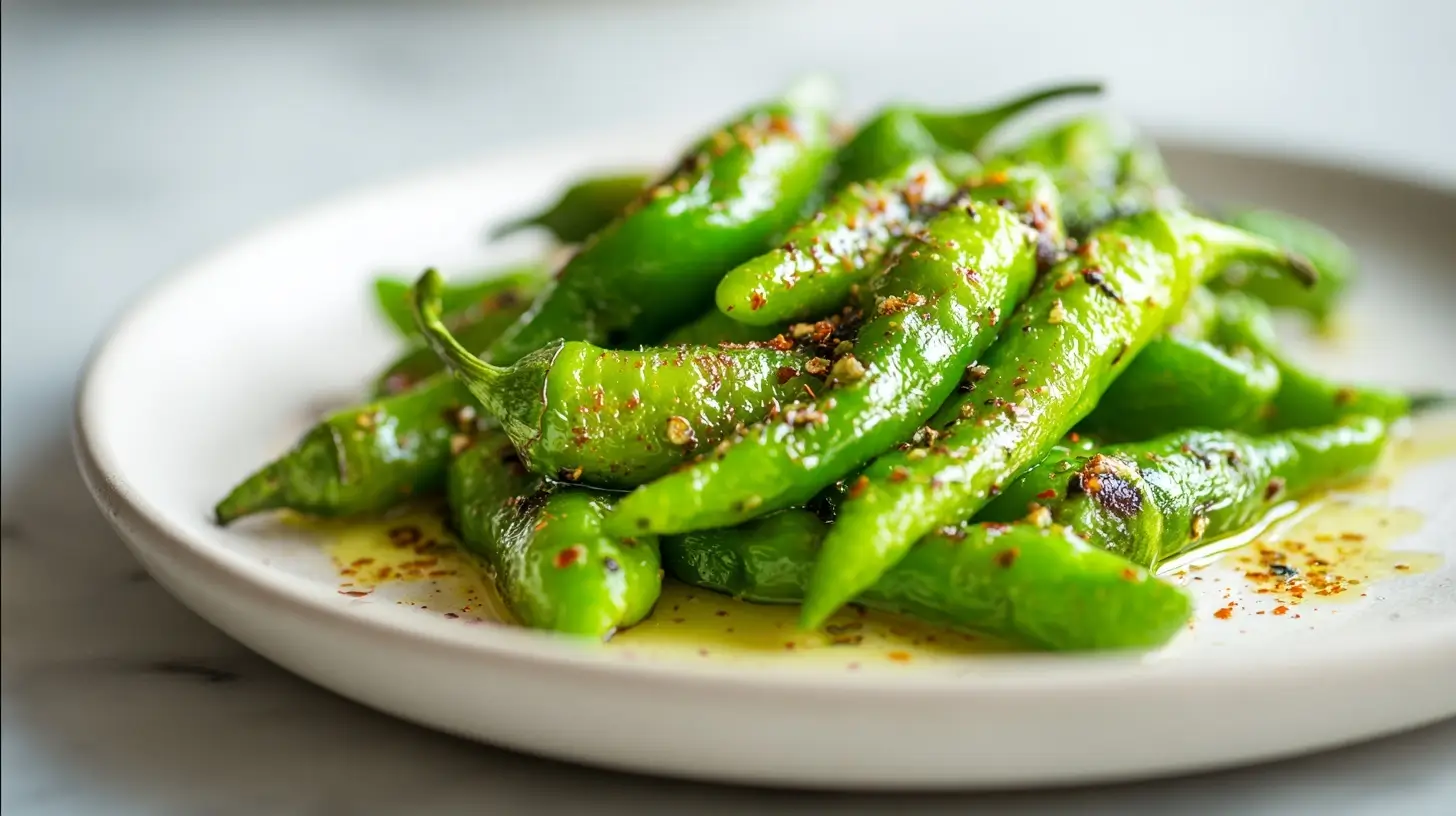 Deliziosi friggitelli cucinati in friggitrice ad aria