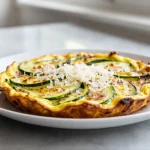 Frittata di zucchine preparata in friggitrice ad aria