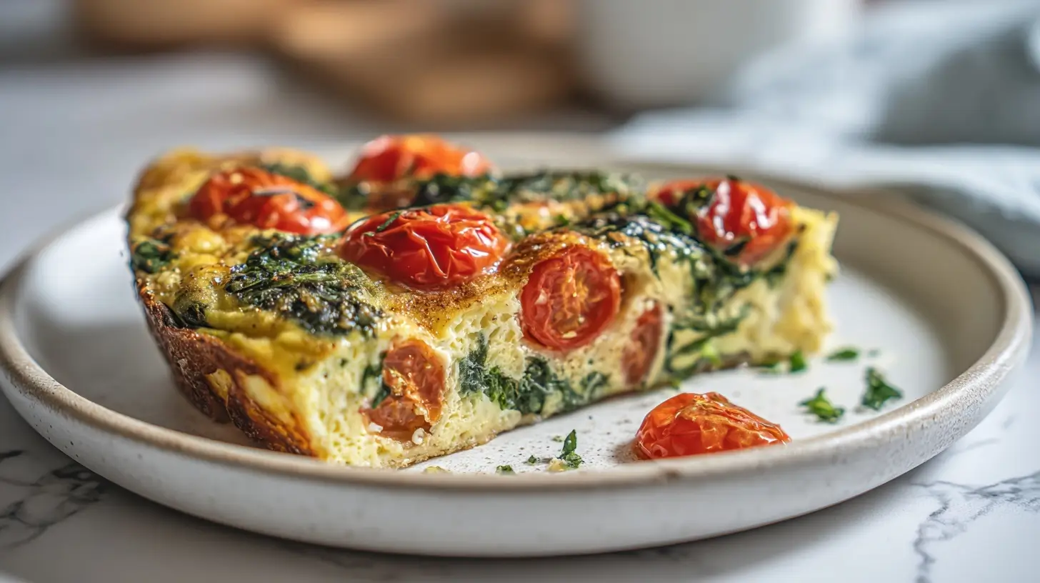 Frittata in friggitrice ad aria, un piatto gustoso e leggero preparato con ingredienti freschi.
