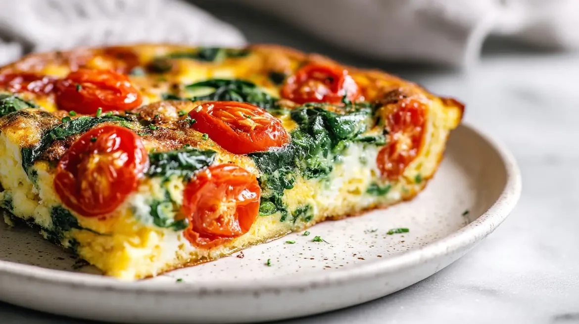 Deliziosa frittata cotta in friggitrice ad aria, leggera e gustosa.