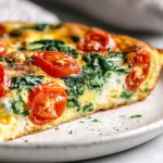 Deliziosa frittata cotta in friggitrice ad aria, leggera e gustosa.