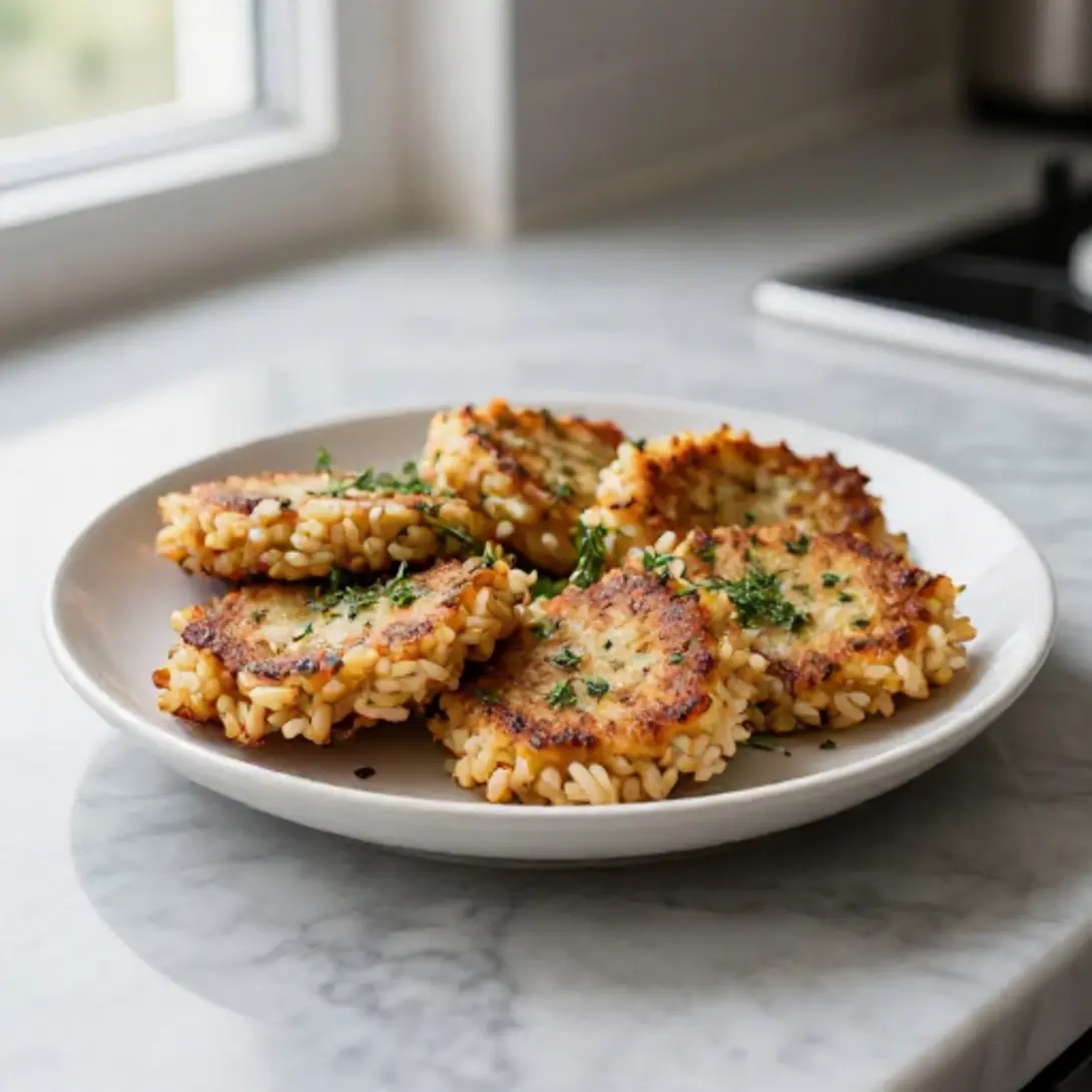 Frittelle di riso in friggitrice ad aria pronte da gustare