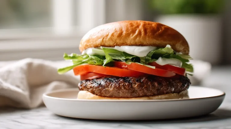 Succulento hamburger cotto in friggitrice ad aria per una cena leggera e gustosissima.