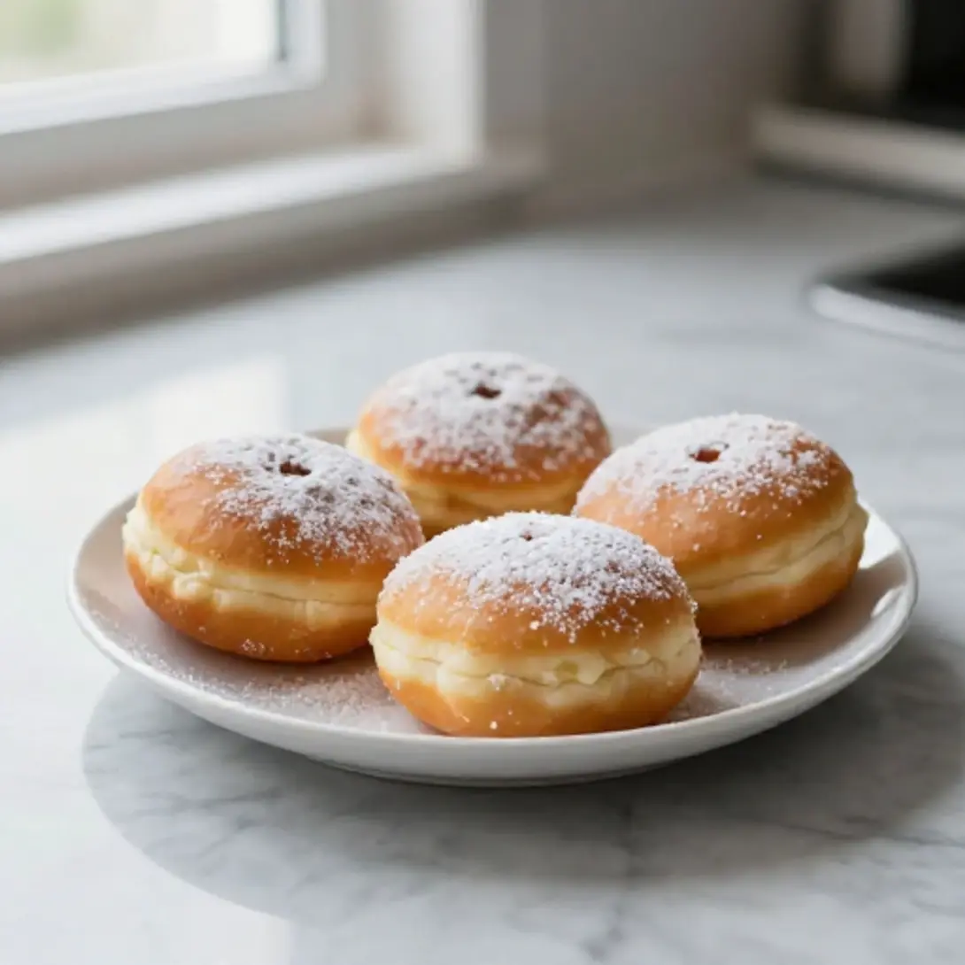 Krapfen golosi preparati in friggitrice ad aria, una vera delizia.