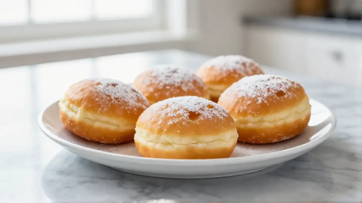 Deliziosi krapfen preparati in friggitrice ad aria per un dolce leggero.