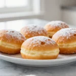 Deliziosi krapfen preparati in friggitrice ad aria per un dolce leggero.
