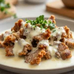 Delizioso maiale al latte preparato nella friggitrice ad aria, tenero e saporito.