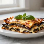 Melanzane alla parmigiana preparate in friggitrice ad aria per un piatto delizioso.