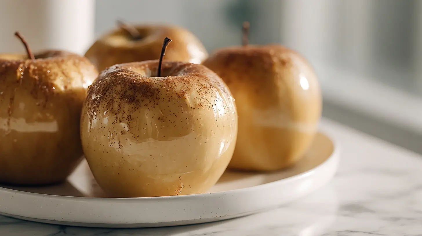 Mele cotte in friggitrice ad aria, un dolce semplice e delizioso.