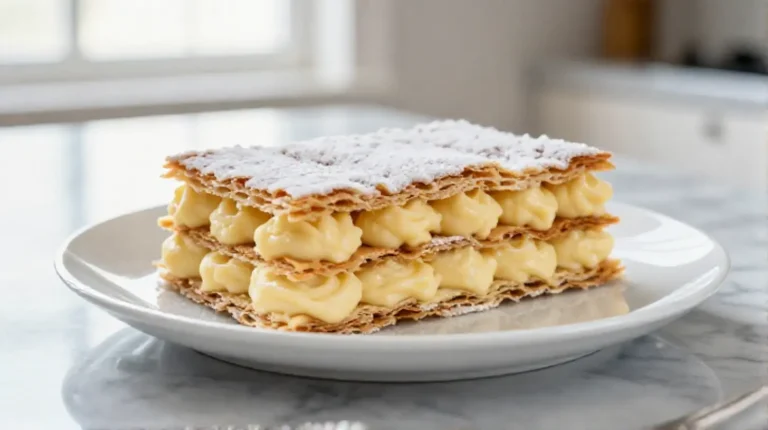 Deliziosa millefoglie preparata in friggitrice ad aria con strati croccanti.