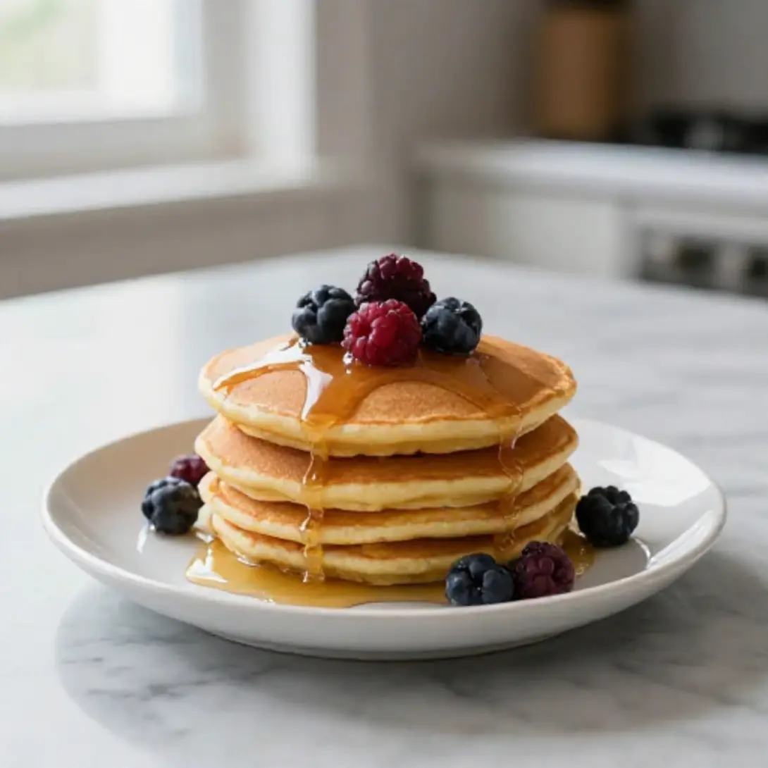 Pancake gustosi e leggeri fatti in friggitrice ad aria.