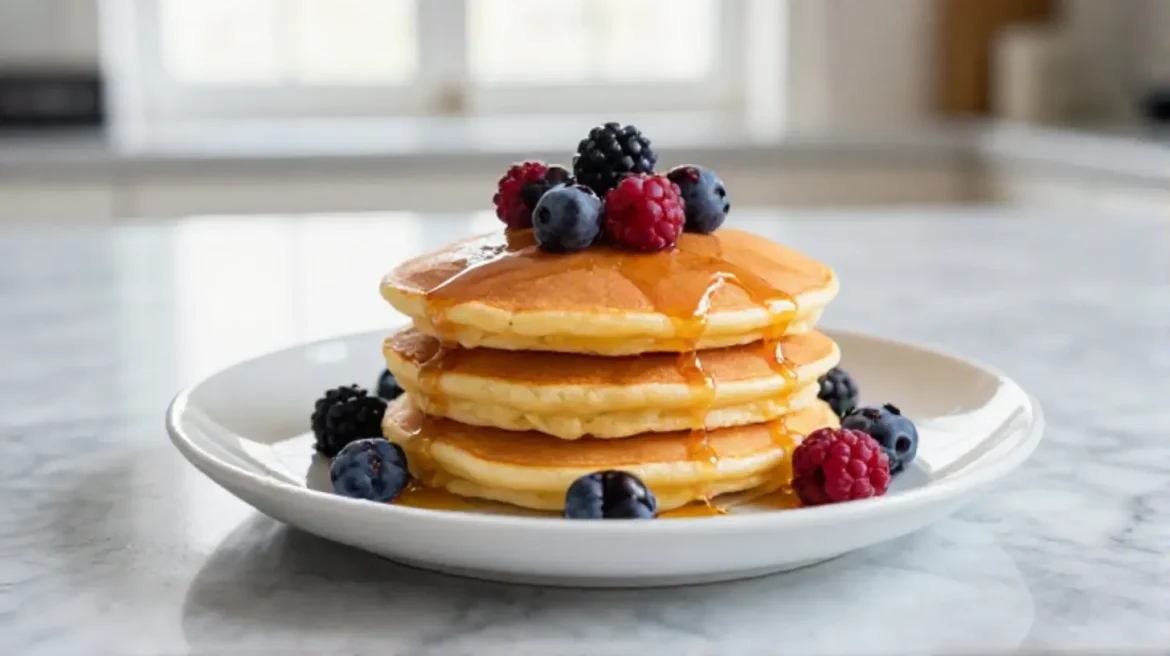 Deliziosi pancake cotti in friggitrice ad aria.