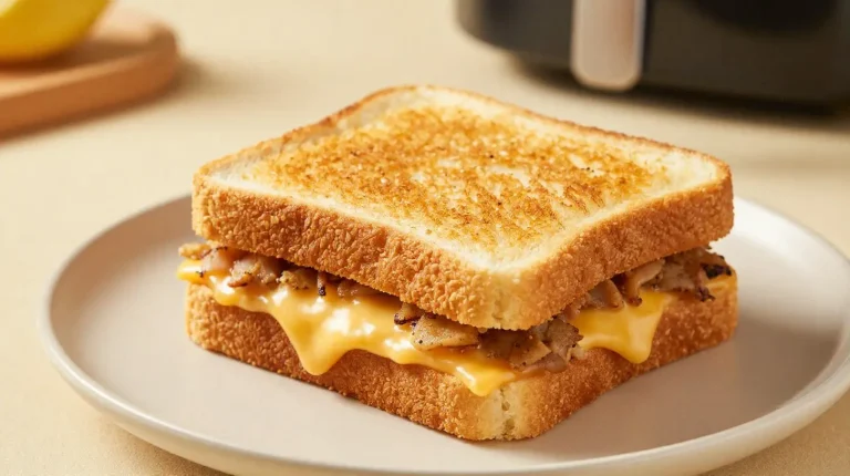 Delizioso panino ripieno cucinato nella friggitrice ad aria per una croccantezza perfetta.