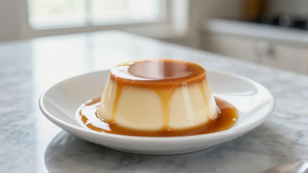 Deliziosa panna cotta cucinata in friggitrice ad aria.