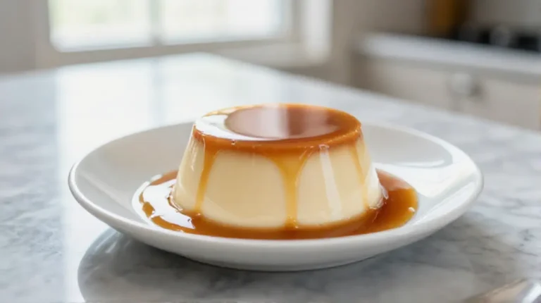 Deliziosa panna cotta cucinata in friggitrice ad aria.