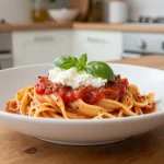 Deliziosa pasta alla norma preparata nella friggitrice ad aria per un sapore autentico e leggero.