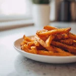 Deliziose patate dolci cotte in friggitrice ad aria.