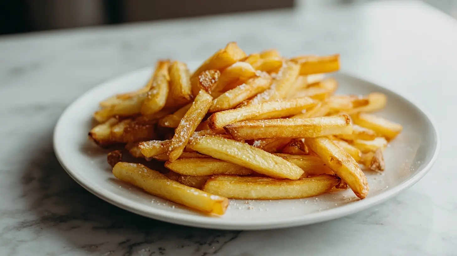 Questo piatto delizioso di patatine in friggitrice ad aria è irresistibile.