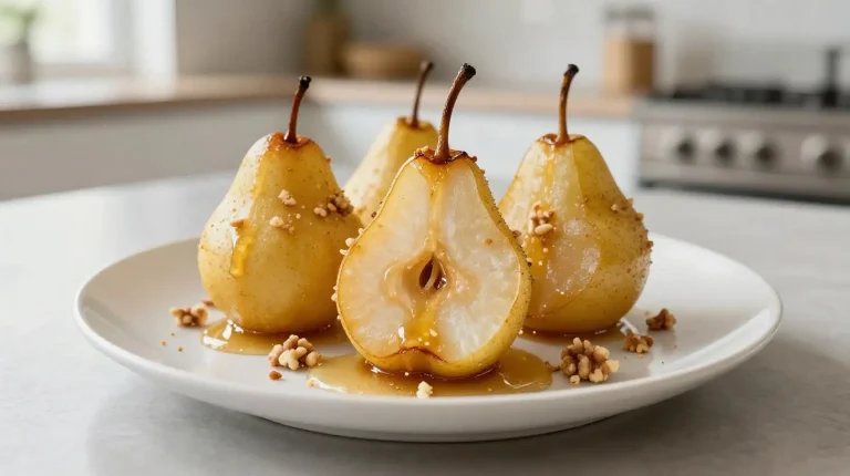 Deliziose pere al forno cotte perfettamente nella friggitrice ad aria.