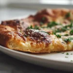 Pizza liquida preparata in friggitrice ad aria.