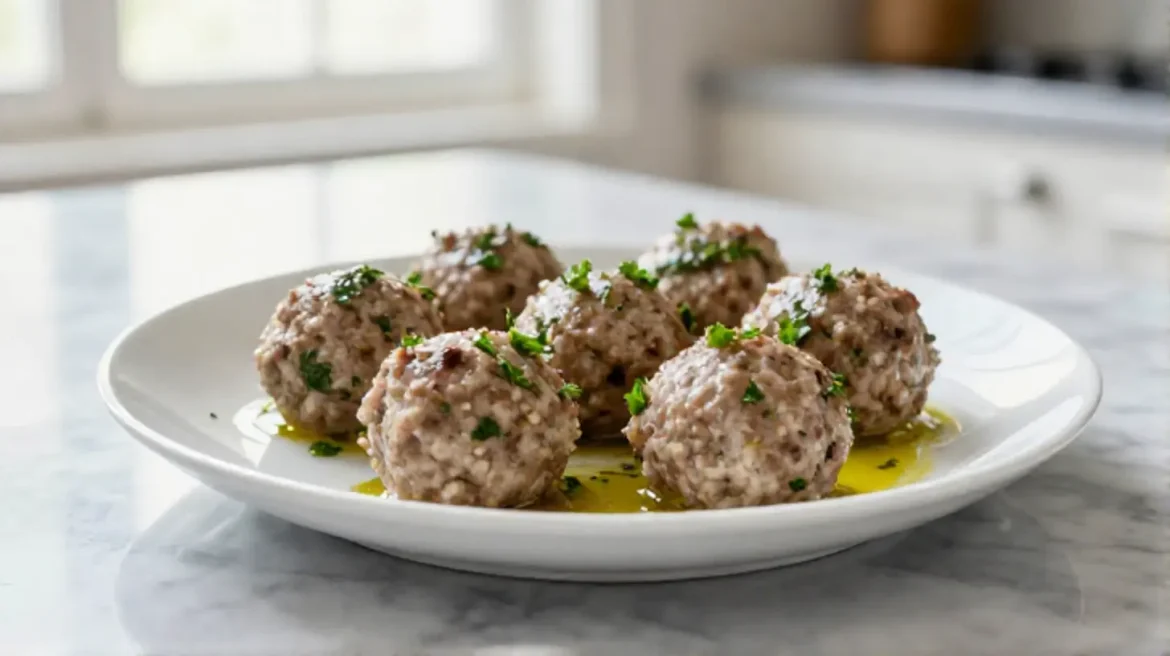 Polpette di carne in friggitrice ad aria Deliziose polpette di carne cotte in friggitrice ad aria
