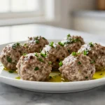 Deliziose polpette di carne cotte in friggitrice ad aria
