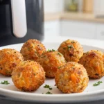 Deliziose polpette di carote preparate nella friggitrice ad aria, leggere e saporite.